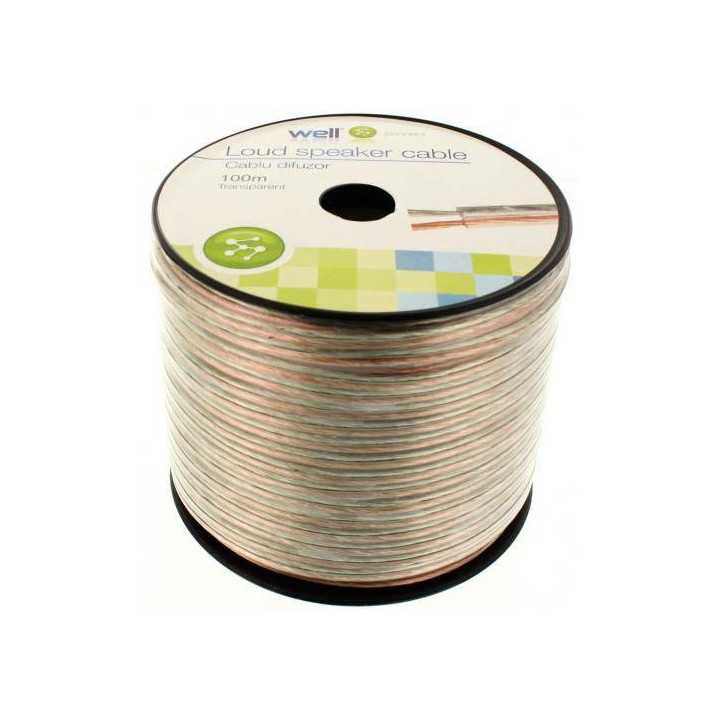 Cablu difuzor transparent 2x1.5mm Well