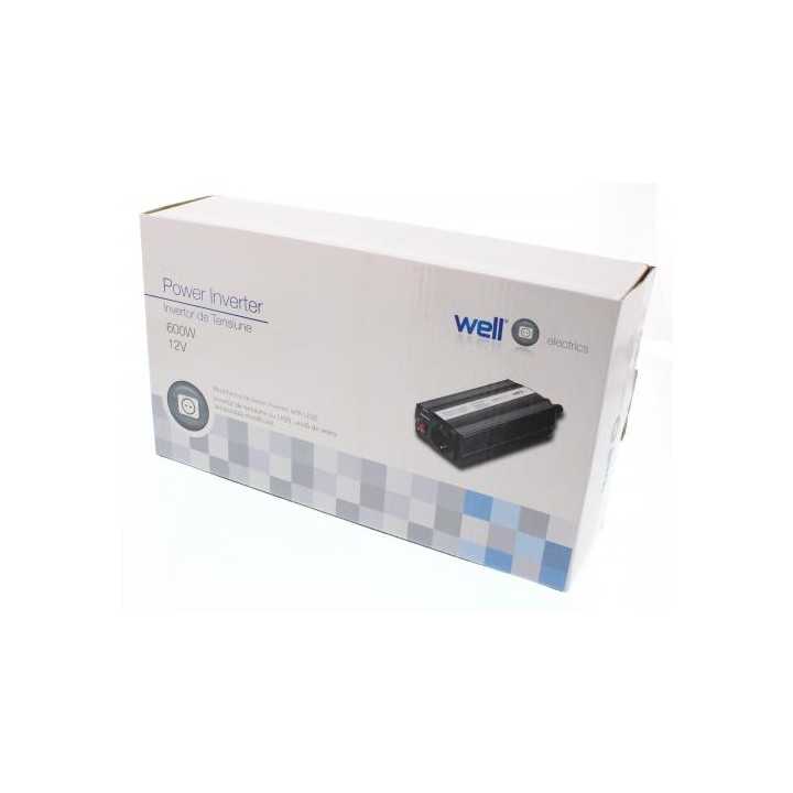 Invertor de tensiune cu USB 12V la 220V 600W Well
