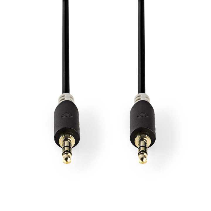 Cablu audio Jack stereo 3.5 mm tata - 3.5 mm tata 1m Nedis