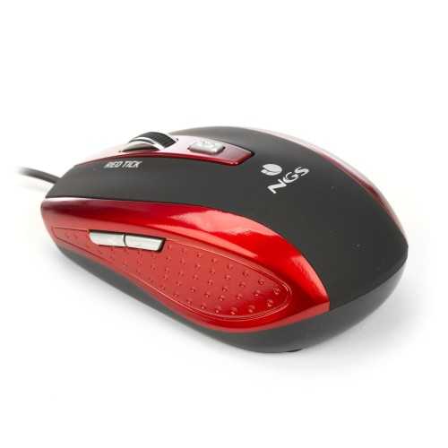 Mouse optic 800/1600dpi USB rosu/negru NGS