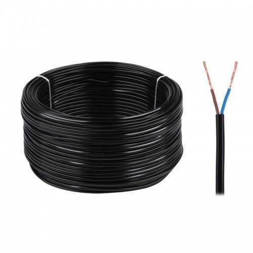 Cablu electric OMY 2X0.75 300V negru Cabletech