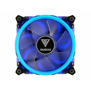 Ventilator 120x120x25mm iluminare albastra 1500RPM 45.2CFM 31dBA Gamdias Aeolus E1 12V