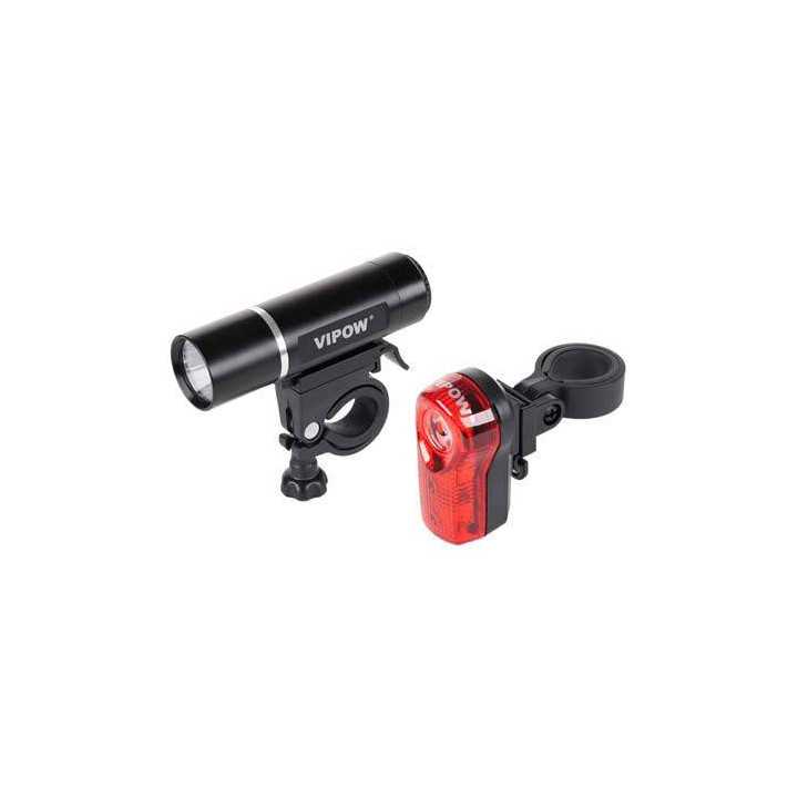 Set lumini fata/spate bicicleta VIPOW