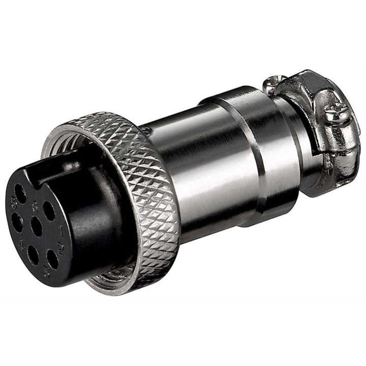 Mufa XLR 6 pini mama pentru microfon cu surub Goobay