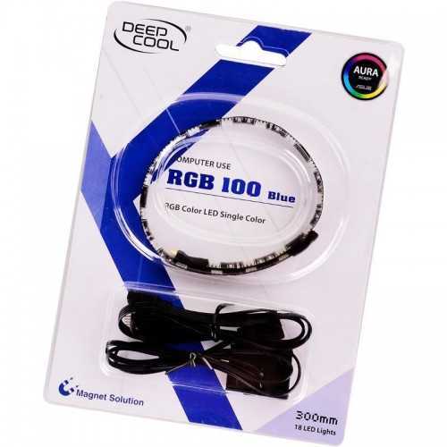 Banda LED 30cm Deepcool 100 iluminare albastra