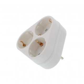 Stecher triplu cu contact protectie 3x Schuko Well