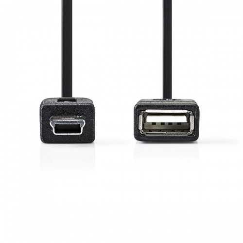 Cablu de date case de marcat fiscale USB 2.0 A mama - mini USB 5 pini tata OTG 0.2m Nedis