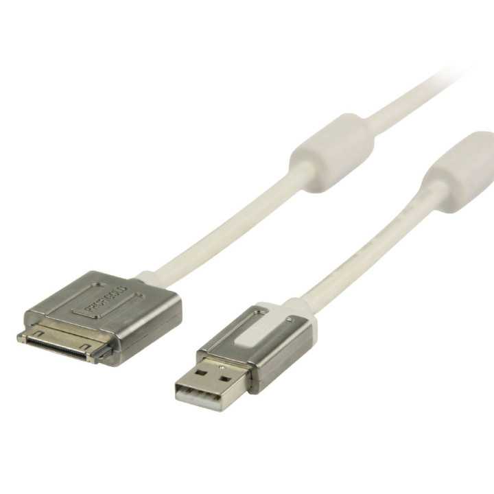 Cablu Apple iPad iPhone - USB de inalta calitate 1m alb Profigold