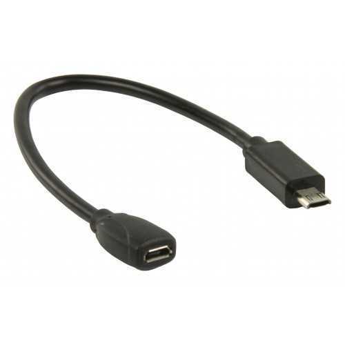 Cablu adaptor MHL mama - MHL SIII tata micro USB 11 pini 0.2m negru VALUELINE