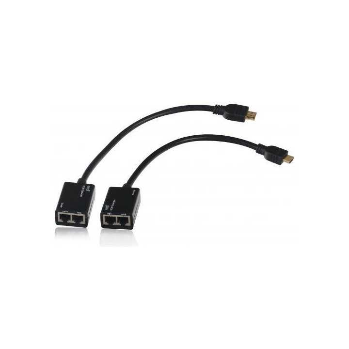 Adaptor prelungitor HDMI pana la 30m Pigtail FullHD V1.3 Well
