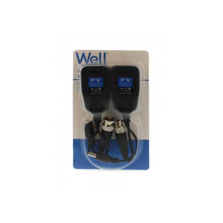 Video balun HD pasiv cu alimentare cu mufa RJ45 Well