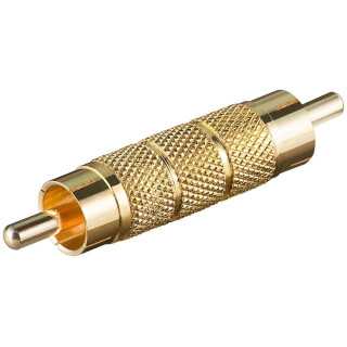 Adaptor aurit RCA tata - RCA tata placat cu aur Goobay