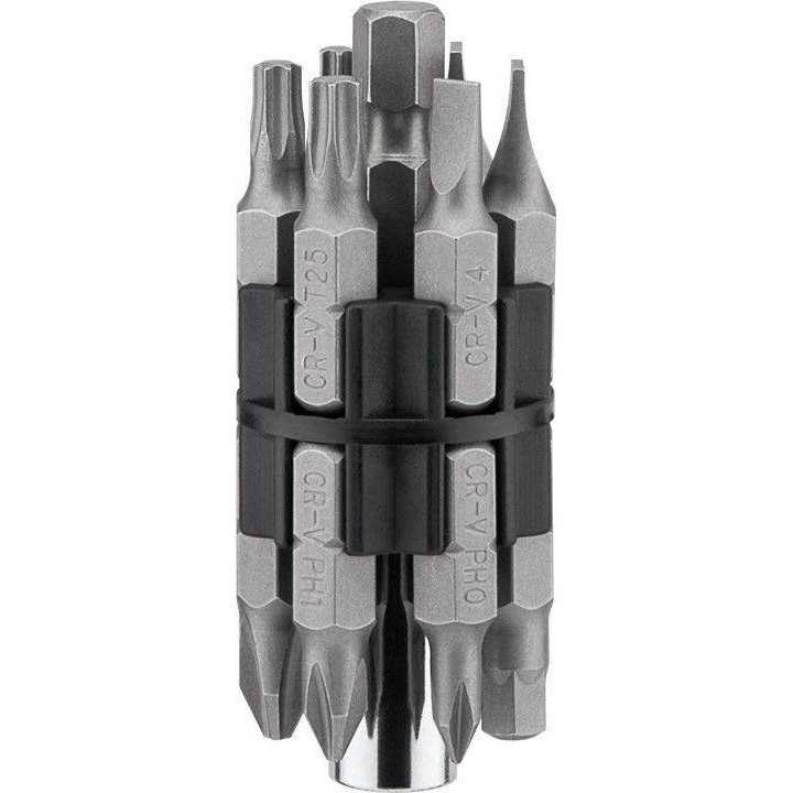 Set surubelnita cu clichet 12biti CrV 3x capete plane 4mm 5mm 6mm 4x Phillips PH0 PH1 PH2 PH3 3x Torx T15 T20 T25 2x hexagonale 