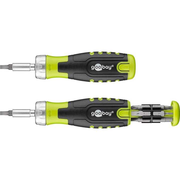 Set surubelnita cu 30biti si 9 tubulare CrV Goobay