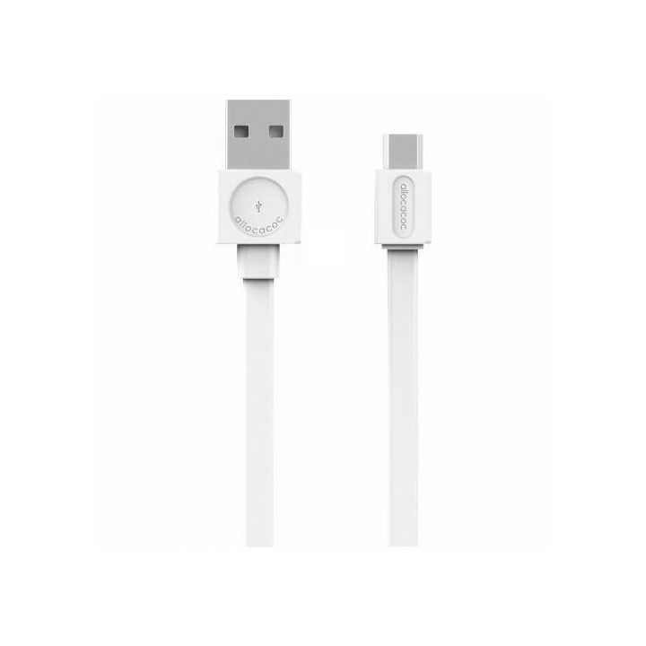 Cablu USB 2.0 - micro USB 1m alb Allocacoc