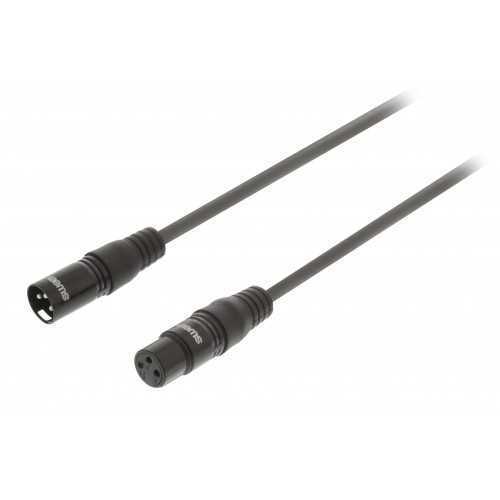 Cablu prelungitor audio Stereo XLR XLR 3-Pini tata - XLR 3-Pini mama 0.5m Gri SWEEX