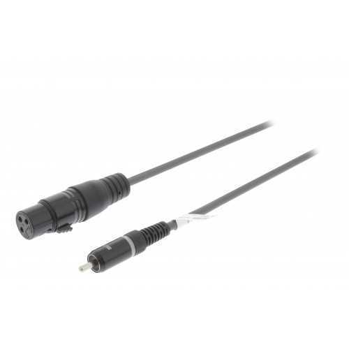 Cablu audio Mono XLR 3 pini mama - RCA tata 1.5m gri Sweex