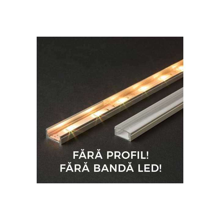 Ecran transparent pentru profil aluminiu LED 2000mm 41010T2 Phenom