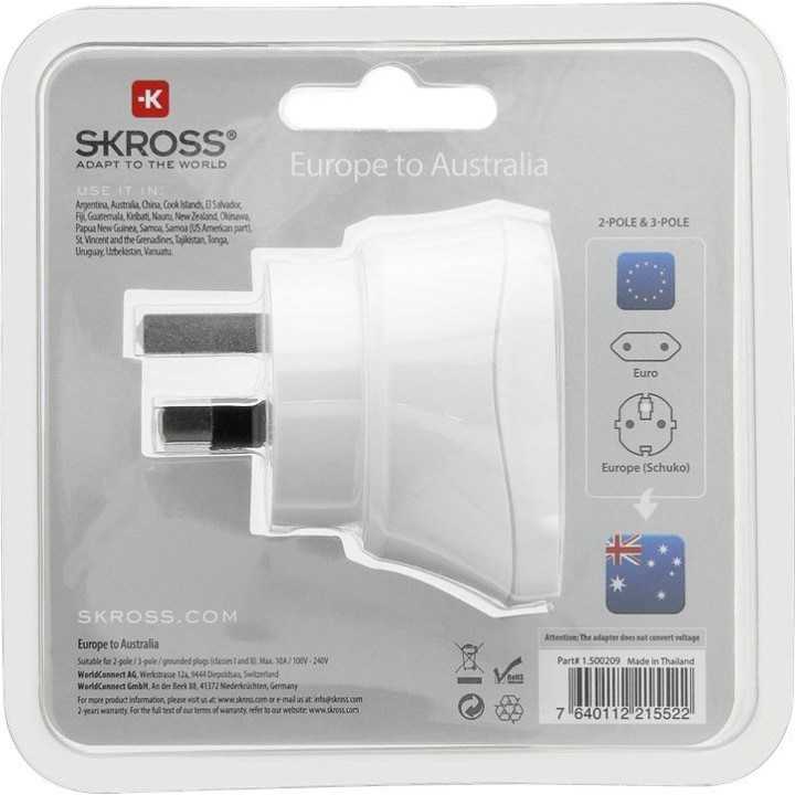 Adaptor priza Skross EU - Australia si China