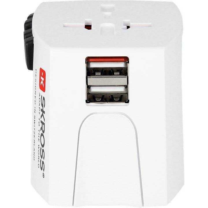 Adaptor priza Skross Universal cu 2 porturi USB