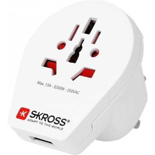 Adaptor priza Skross Universal World - UK cu USB