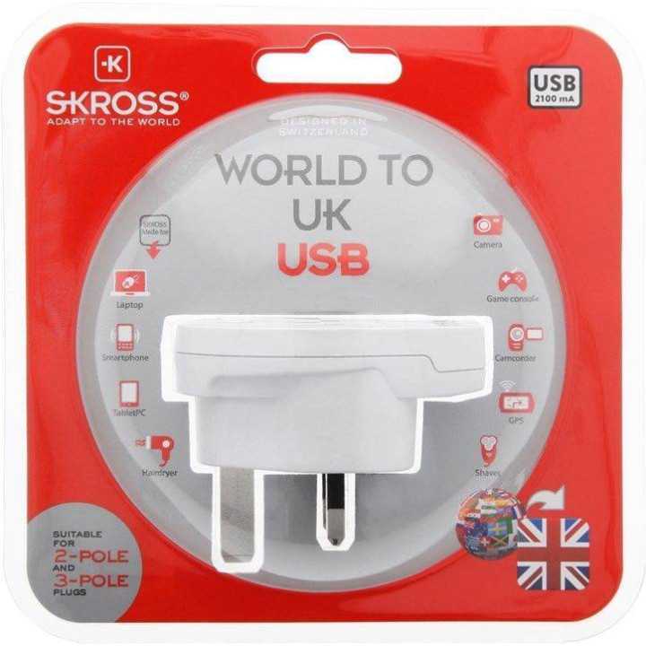 Adaptor priza Skross Universal World - UK cu USB