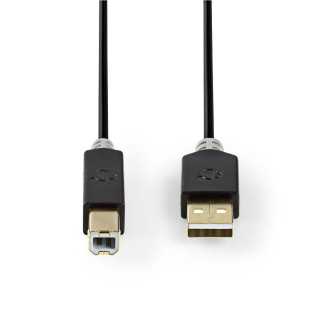 Cablu USB 2.0 A tata - USB-B tata imprimanta 3m antracit Nedis