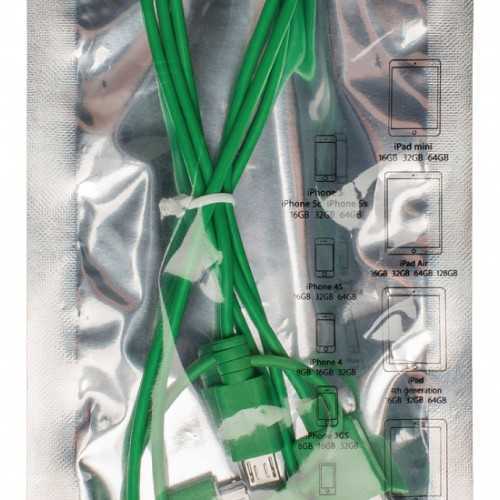 Cablu alimentare si sincronizare verde USB 2.0 - micro USB +adaptor lightning +Apple Dock 30pini 1m cupru Valueline