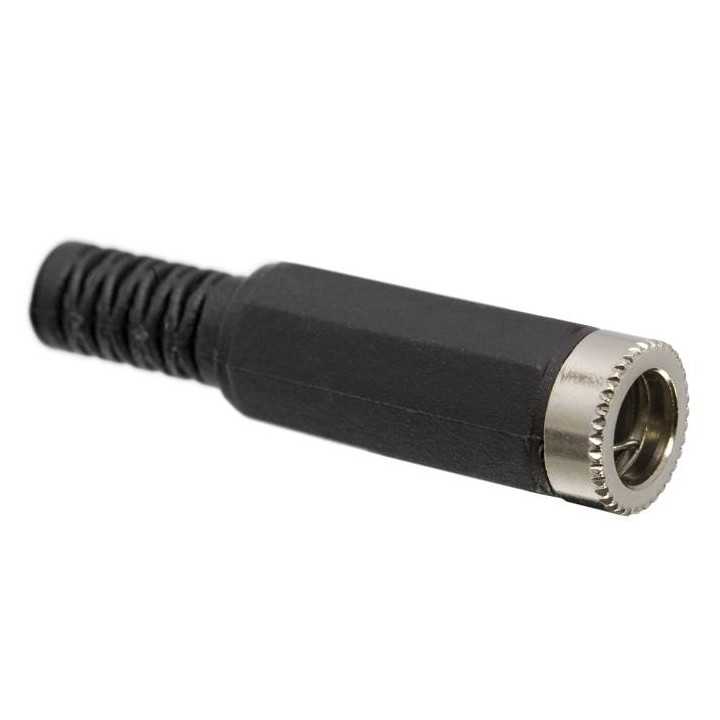 Mufa DC cu protector 5.5x2.5 mm mama pe fir