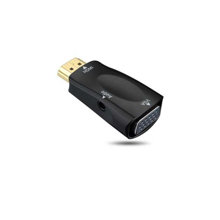 Adaptor HDMI tata la VGA mama cu audio 3.5 mm Jack stereo Well