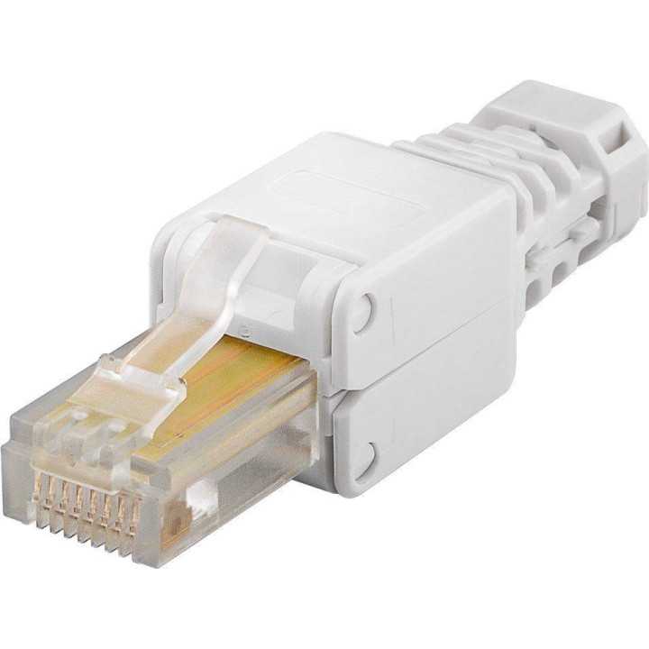 Mufa retea RJ45 8P8C Cat5e neecranat conectare fara scule Goobay