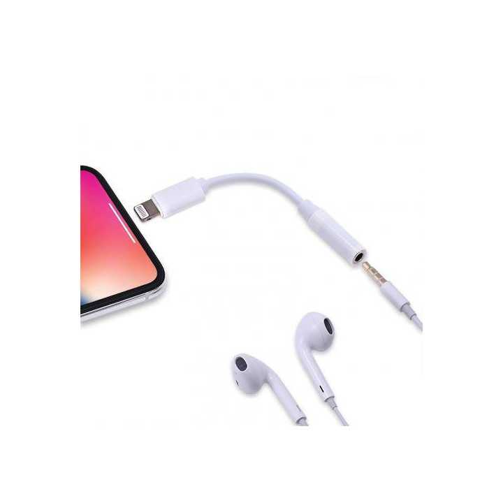 Cablu adaptor Lightning tata - STEREO Jack 3.5mm mama 10cm Well