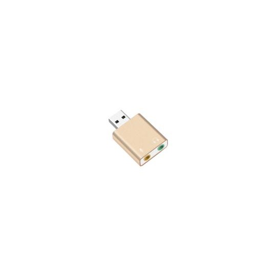Adaptor USB 2.0 - 2x3.5 mm Jack placa de sunet audio 7.1 virtual aluminiu Well