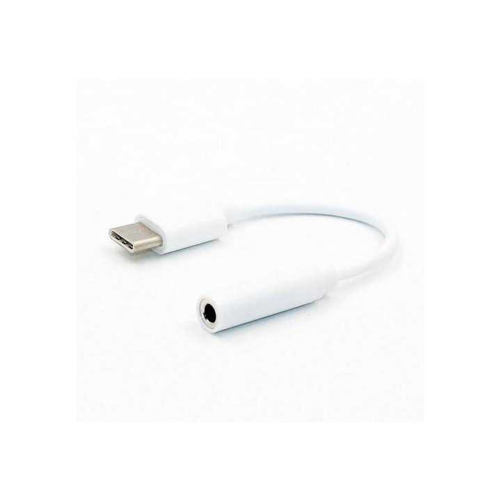 Cablu adaptor USB Type C tata - Jack 3.5 mm mama STEREO 11cm Well
