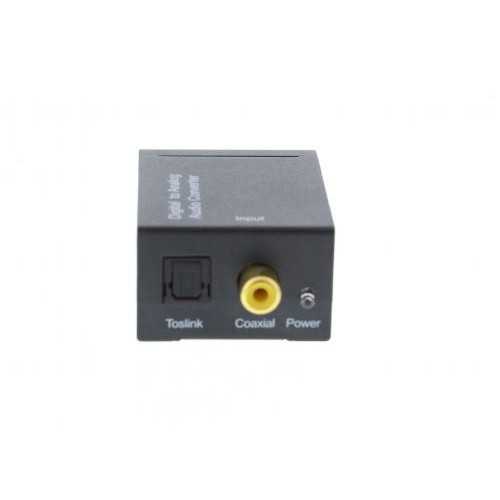 Convertor audio digital optic Toslink +coaxial Digital - analog 2x RCA Well