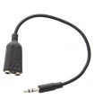 Splitter cablu adaptor audio stereo Jack 3.5 mm tata - 2x 3.5 mm Jack mama 0.2m Valueline