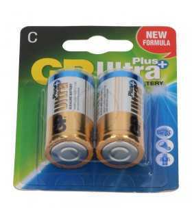 Set baterii alcaline UltraPLus GP R14 C 2buc/blister