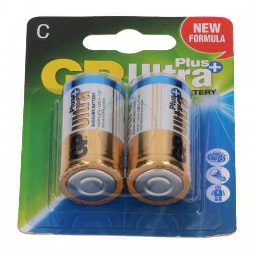 Set baterii alcaline UltraPLus GP R14 C 2buc/blister