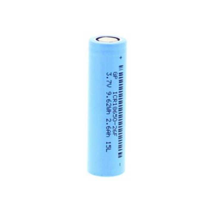 Acumulator Lithium-Ion GP 18650 2600mAh 3.7V terminal plat 18.3x65.2mm GPINR18650-26F