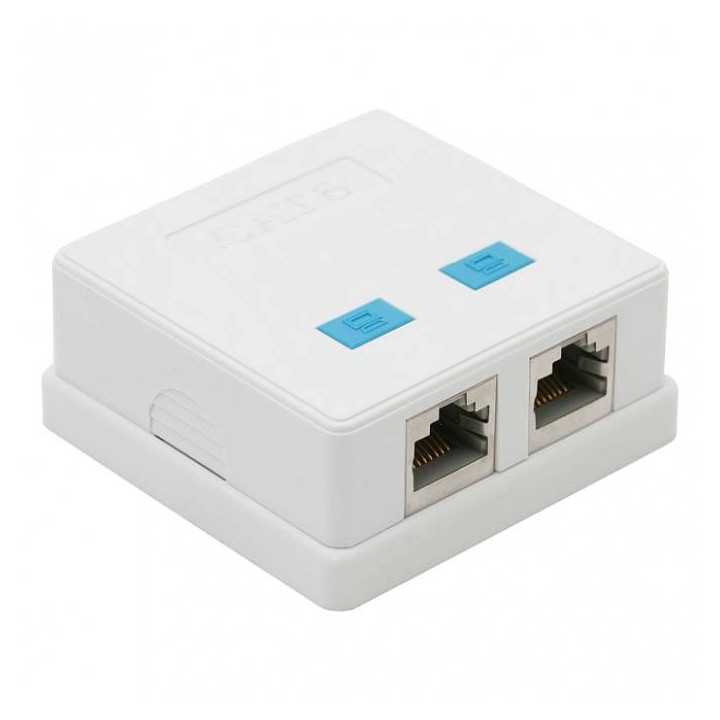 Priza dubla de perete 8P8C FTP Cat5 2x RJ45