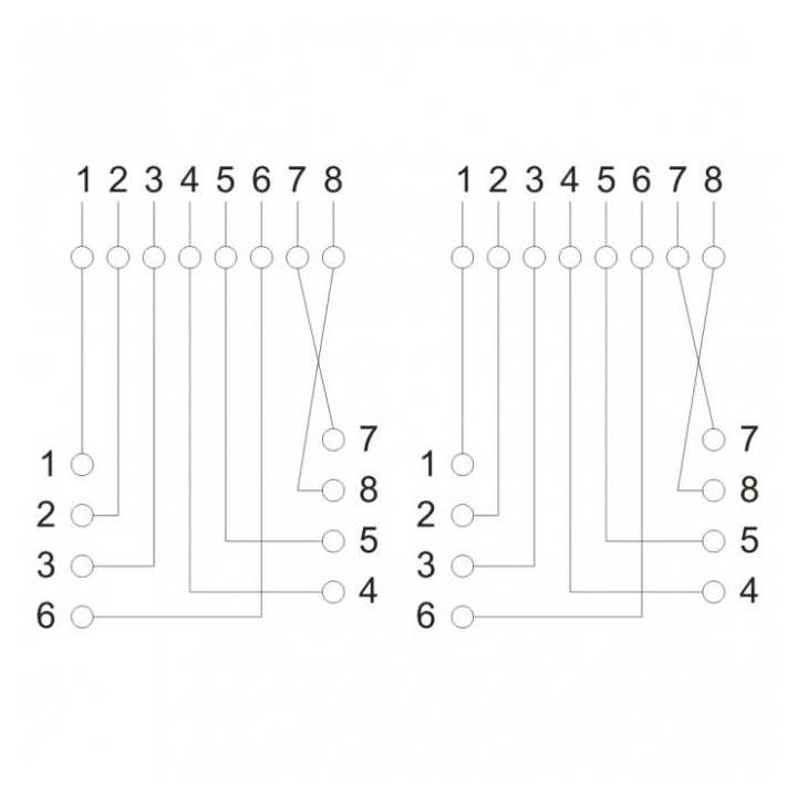 Priza dubla de perete 8P8C UTP Cat5 2x RJ45