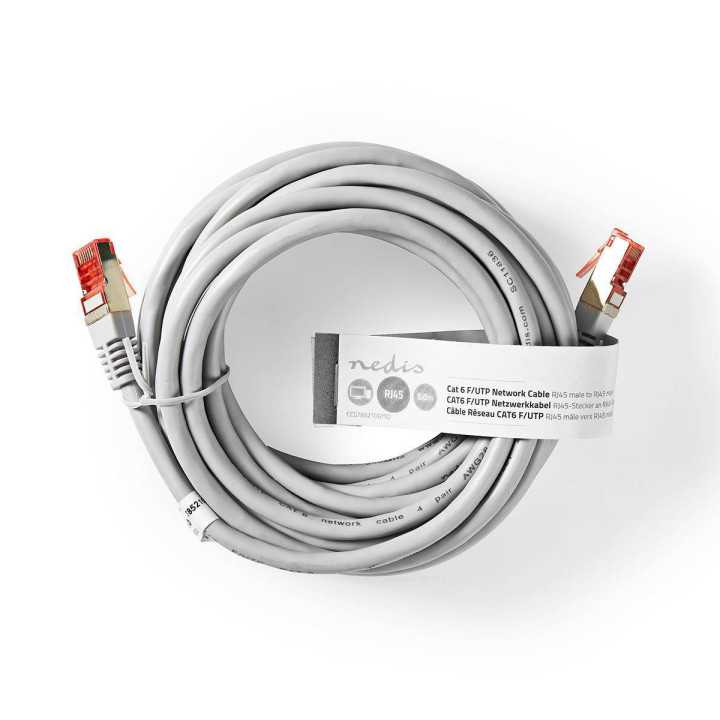 Cablu de retea Nedis CAT6 FTP RJ45 (8P8C) tata - RJ45 (8P8C) tata 5m gri