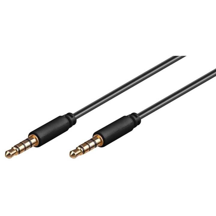 Cablu AUDIO AUX JACK 3.5 mm 4 contacte tata-tata 3m GOOBAY