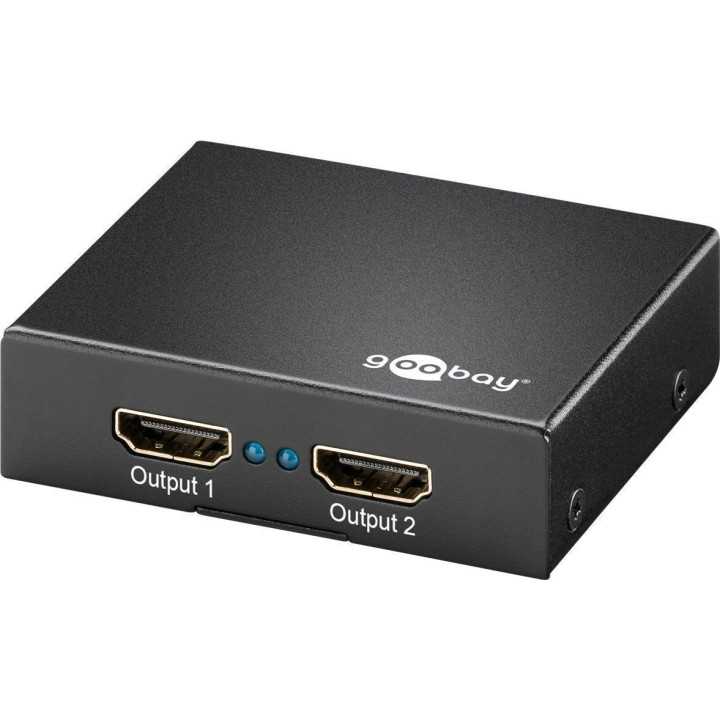 Splitter HDMI activ 1 intrare - 2 iesiri 4K GOOBAY
