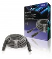 Cablu digital XLR 3 pini tata - XLR 3 pini mama 15m gri Sweex