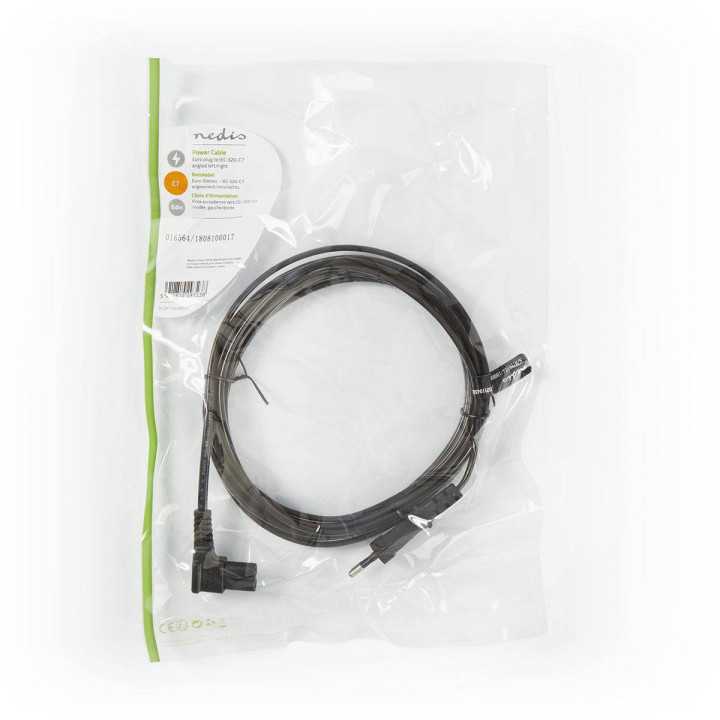 Cablu alimentare casetofon TV cotit 5m NEDIS