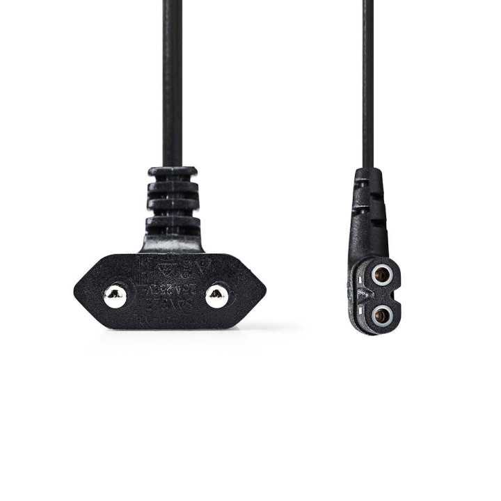 Cablu alimentare Euro tata cotit - IEC-320-C7 cotit 2m Nedis