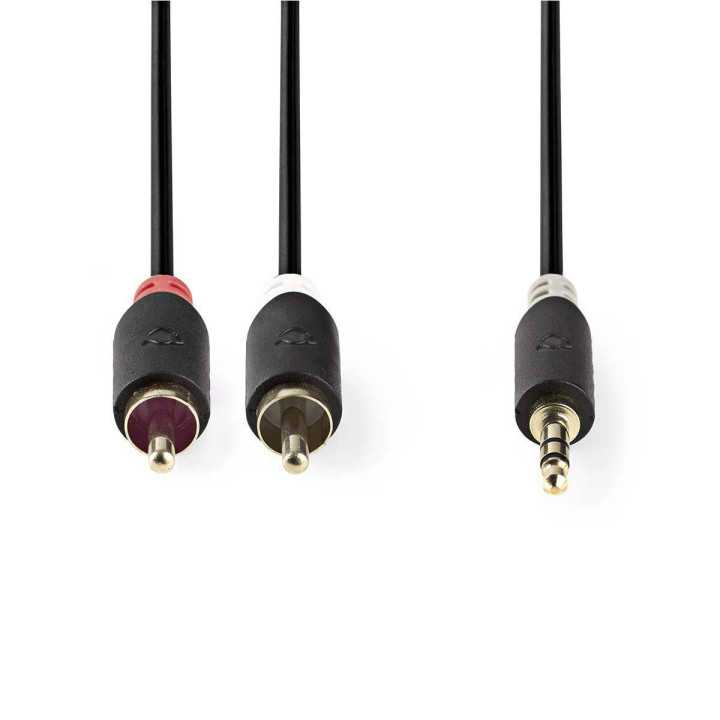 Cablu audio stereo Nedis Jack 3.5 mm tata - 2x RCA tata 10m