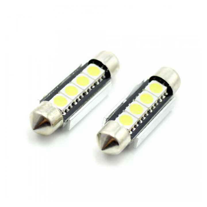 Set 2 becuri LED 12V 3W 72lm SOFIT 39mm CANBUS plafoniera CARGUARD