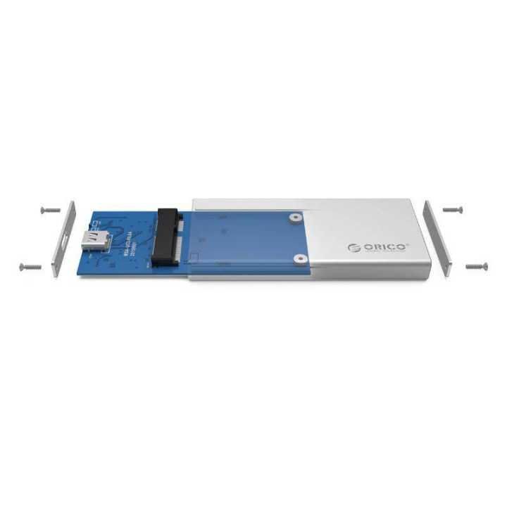 Rack SSD mSATA USB 3.1 Type C argintiu Orico MSA-UC3